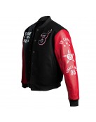 L3GACY Dwyane Wade Black & Red Letterman Jacket