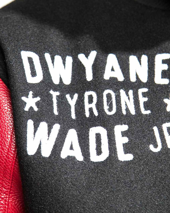 L3GACY Dwyane Wade Black & Red Letterman Jacket L3GACY Dwyane Wade Black & Red Letterman Jacket