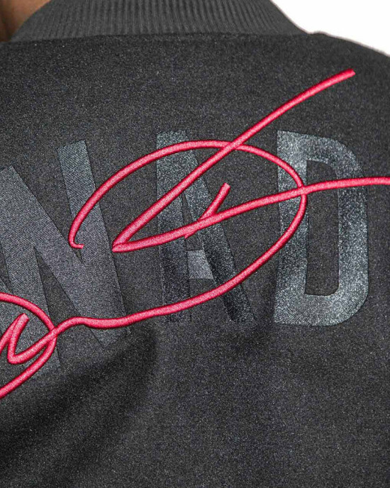L3GACY Dwyane Wade Black & Red Letterman Jacket