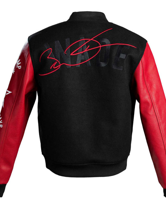 L3GACY Dwyane Wade Black & Red Letterman Jacket L3GACY Dwyane Wade Black & Red Letterman Jacket