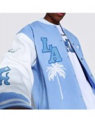 LA Baby Blue Wool Varsity Jacket