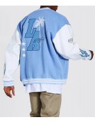 LA Baby Blue Wool Varsity Jacket