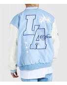 LA Baby Blue Wool Varsity Jacket