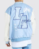 LA Baby Blue Wool Varsity Jacket LA Baby Blue Wool Varsity Jacket