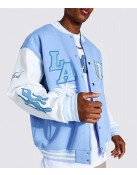 LA Baby Blue Wool Varsity Jacket