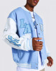 LA Baby Blue Wool Varsity Jacket LA Baby Blue Wool Varsity Jacket
