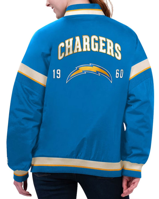 LA Chargers Tournament Powder Blue Varsity Jacket LA Chargers Tournament Powder Blue Varsity Jacket