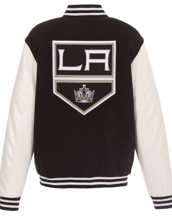 LA Kings Varsity Black and White Jacket LA Kings Varsity Black and White Jacket