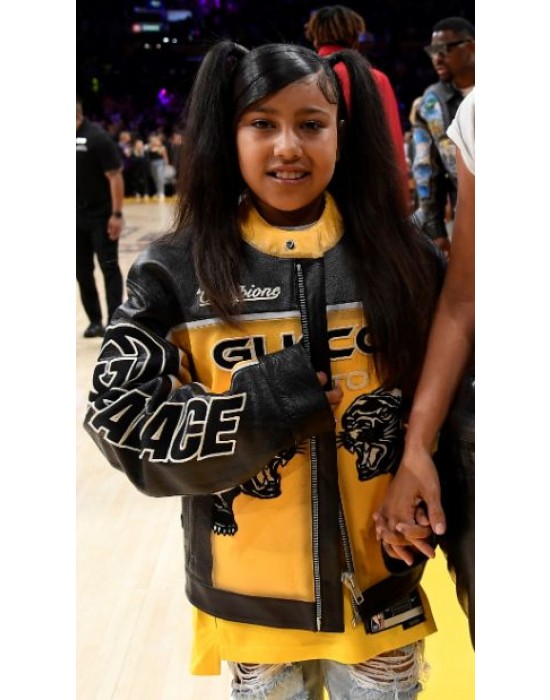 Lakers North West Black and Yellow Leather Jacket
