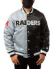 Las Vegas Raiders Black and Grey Bomber Jacket Las Vegas Raiders Black and Grey Bomber Jacket