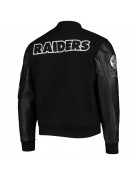 Las Vegas Raiders Logo Black Letterman Jacket