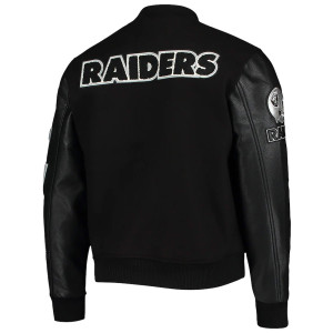 Las Vegas Raiders Logo Black Letterman Jacket
