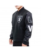 Las Vegas Raiders Logo Black Letterman Jacket