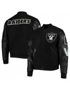 Las Vegas Raiders Logo Black Letterman Jacket