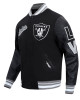 Las Vegas Raiders Script Tail Classic Rib Varsity Jacket Las Vegas Raiders Script Tail Classic Rib Varsity Jacket