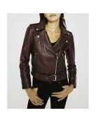 Legacies S04 Danielle Rose Russell Brown Leather Jacket