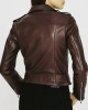 Legacies S04 Danielle Rose Russell Brown Leather Jacket Legacies S04 Danielle Rose Russell Brown Leather Jacket