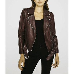 Legacies S04 Danielle Rose Russell Brown Leather Jacket