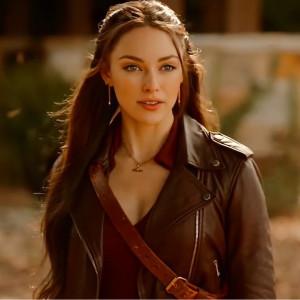 Legacies S04 Danielle Rose Russell Brown Leather Jacket