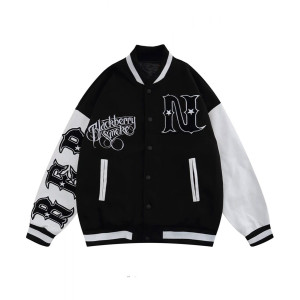 Letterman Blackberry Smoke Embroidered Jacket