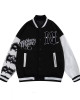 Letterman Blackberry Smoke Embroidered Jacket Letterman Blackberry Smoke Embroidered Jacket