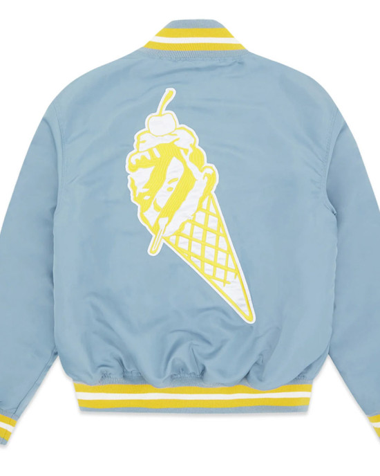 Light Blue BBC ICECREAM Baseball Jacket Light Blue BBC ICECREAM Baseball Jacket