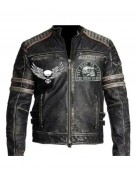 Live Fast Die Young Skull Biker Jacket