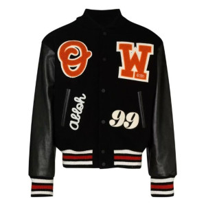 Logo Appliqued Varsity Jacket