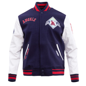 Los Angeles Angels Retro Classic Blue Wool Varsity Jacket