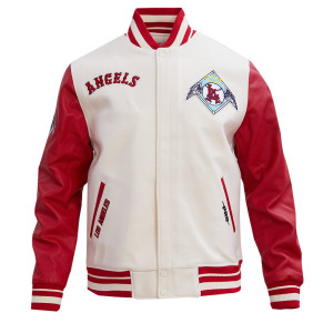 Los Angeles Angels Retro Classic Red Wool Varsity Jacket