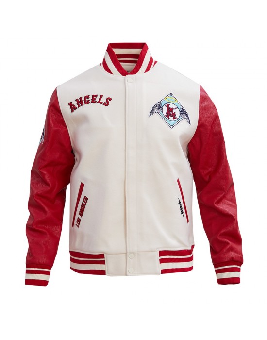 Los Angeles Angels Retro Classic Red Wool Varsity Jacket