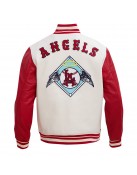 Los Angeles Angels Retro Classic Red Wool Varsity Jacket