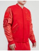 Los Angeles Dodgers Classic Triple Red Wool Varsity Jacket