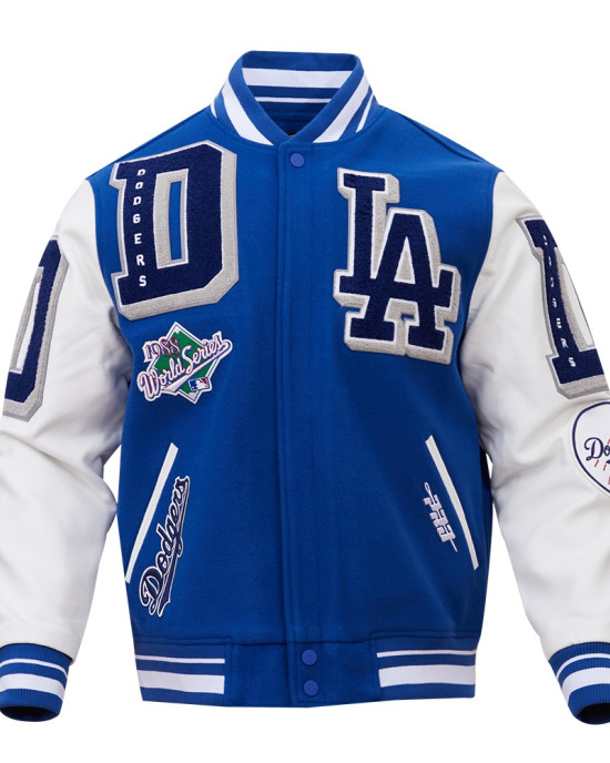 Los Angeles Dodgers Mash Up Blue Varsity Jacket