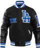 Los Angeles Dodgers Old English Black Wool Varsity Jacket