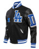 Los Angeles Dodgers Old English Black Wool Varsity Jacket