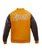 Los Angeles Lakers Classic Wool And Leather Varsity Jacket