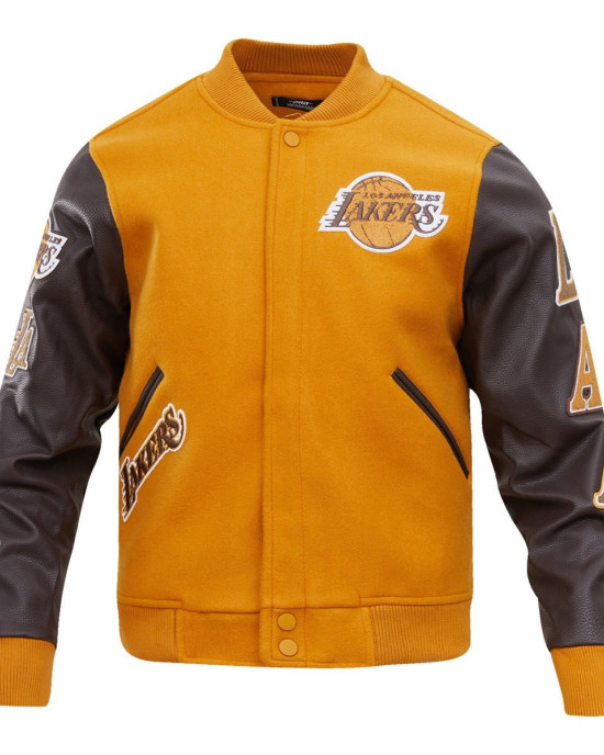 Los Angeles Lakers Classic Wool And Leather Varsity Jacket Los Angeles Lakers Classic Wool And Leather Varsity Jacket