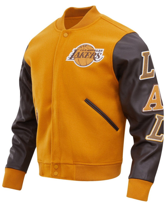 Los Angeles Lakers Classic Wool And Leather Varsity Jacket Los Angeles Lakers Classic Wool And Leather Varsity Jacket