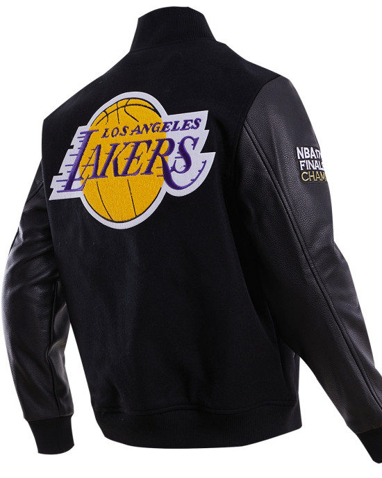 Los Angeles Lakers Gradient Logo Wool Varsity Jacket Los Angeles Lakers Gradient Logo Wool Varsity Jacket