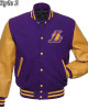 Los Angeles Lakers NBA Purple and Yellow Letterman Jacket Los Angeles Lakers NBA Purple and Yellow Letterman Jacket