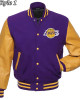 Los Angeles Lakers NBA Purple and Yellow Letterman Jacket Los Angeles Lakers NBA Purple and Yellow Letterman Jacket