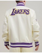 Los Angeles Lakers Retro Classic Off White Satin Jacket