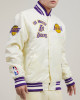 Los Angeles Lakers Retro Classic Off White Satin Jacket Los Angeles Lakers Retro Classic Off White Satin Jacket