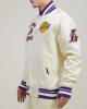 Los Angeles Lakers Retro Classic Off White Satin Jacket Los Angeles Lakers Retro Classic Off White Satin Jacket