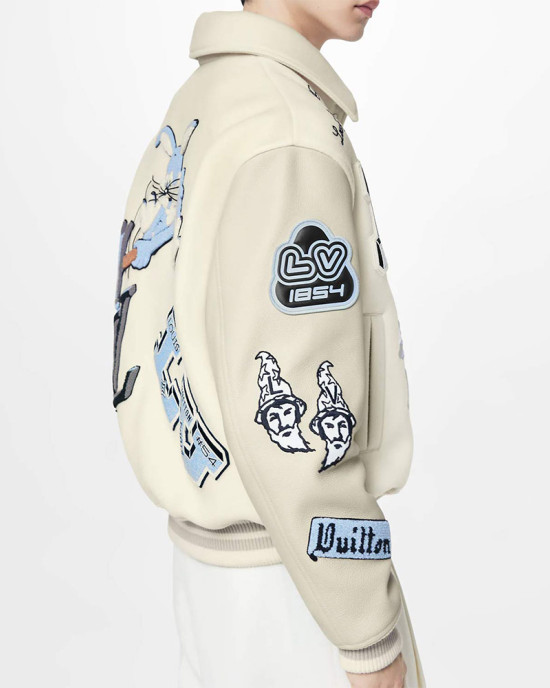 Louis Vuitton Bunny Cream Varsity Jacket Louis Vuitton Bunny Cream Varsity Jacket