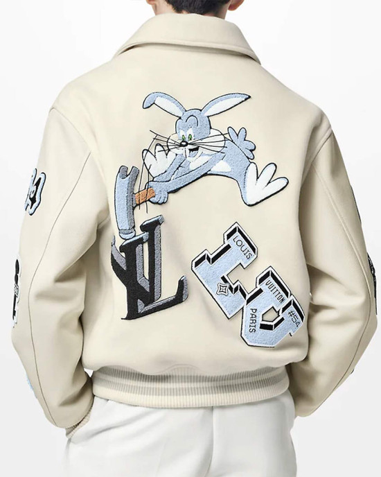 Louis Vuitton Bunny Cream Varsity Jacket Louis Vuitton Bunny Cream Varsity Jacket