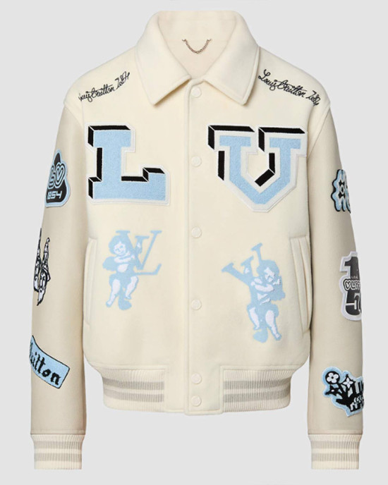 Louis Vuitton Bunny Cream Varsity Jacket Louis Vuitton Bunny Cream Varsity Jacket