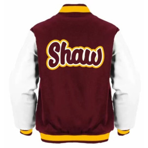 Maroon Shaw University Varsity Jacket