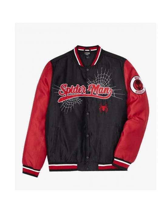 Marvel Spider-Man Miles Morales Color Blocked Bomber Jacket